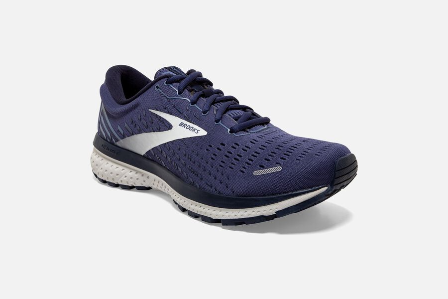 Brooks Israel Ghost 13 Road Running Shoes Mens - Navy/Silver - GKL-164873